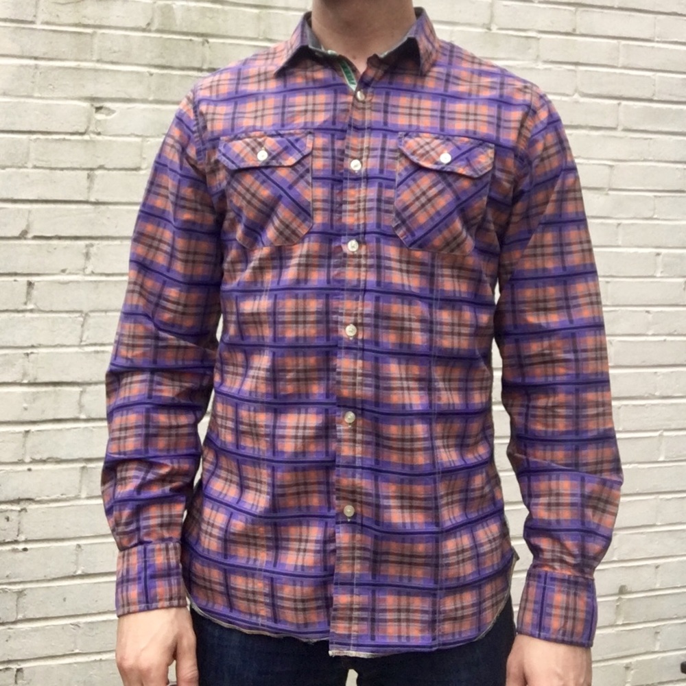 Arnold Zimberg Casual Plaid Button Down